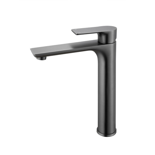 Enhance your basin with the VOG solid brass tall basin mixer in gunmetal dark grey. This stylish and durable mixer adds a touch of sophistication to any bathroom. Shop now!-Basin Mixer-Ezymall AU