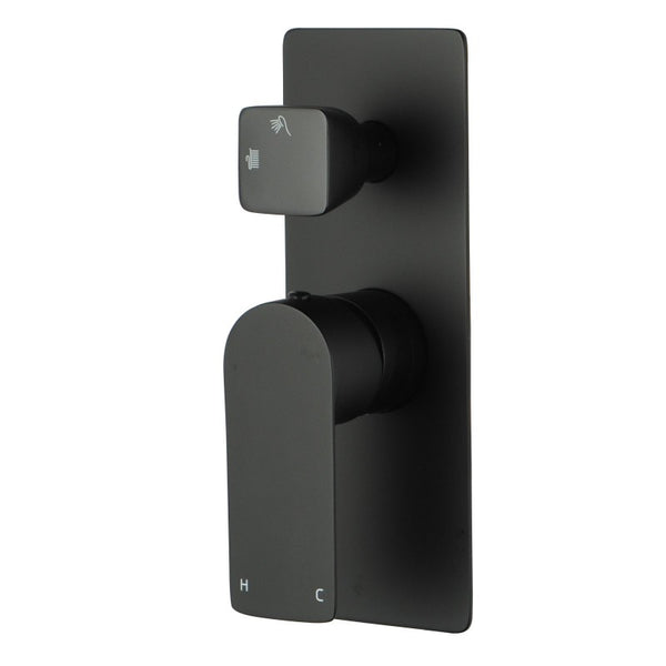 Upgrade your shower with the VOG solid brass diverter mixer in black. This sleek and durable mixer is made from solid brass and adds a touch of modern elegance to your bathroom. Easy to install.-Diverter Mixer-Ezymall AU