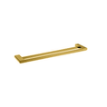 Load image into Gallery viewer, Add a touch of luxury to your bathroom with the VOG 600mm double towel rail in brushed brass gold. Made from zinc-alloy and brass. Shop now!-Towel Rail-Ezymall AU
