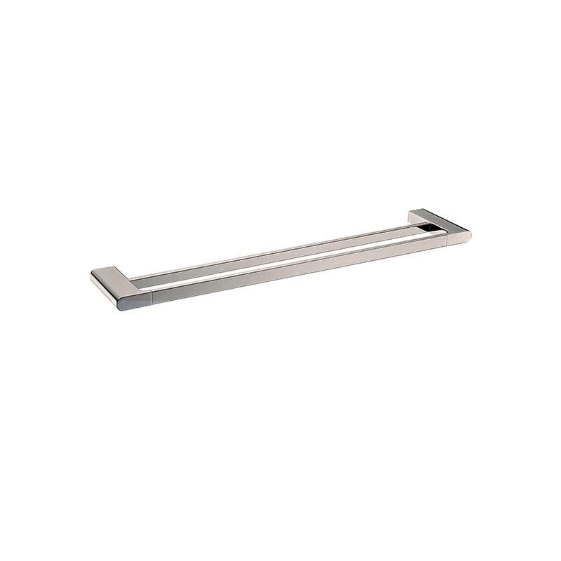 Add extra towel storage to your bathroom with this Zinc-Alloy and Brass 600mm Double Towel Rail. Featuring a Brushed Nickel Silver finish, this towel rail is both stylish and functional. Part of the VOG collection.-Towel Rail-Ezymall AU