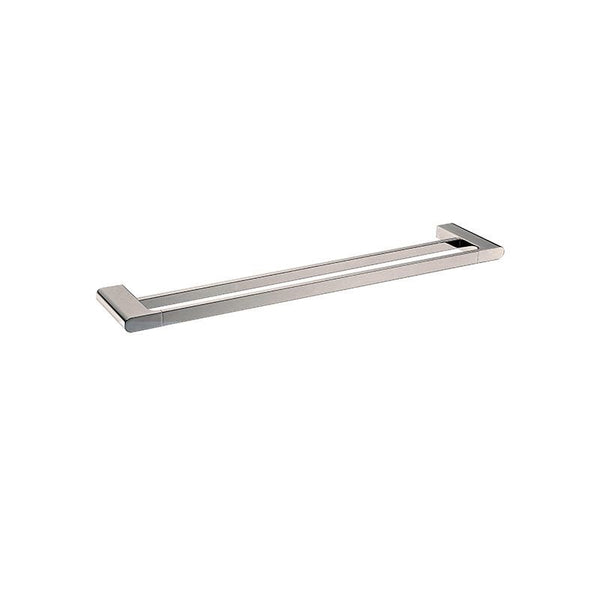 Add extra towel storage to your bathroom with this Zinc-Alloy and Brass 600mm Double Towel Rail. Featuring a Brushed Nickel Silver finish, this towel rail is both stylish and functional. Part of the VOG collection.-Towel Rail-Ezymall AU