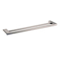Load image into Gallery viewer, Add extra towel storage to your bathroom with this Zinc-Alloy and Brass 800mm Double Towel Rail. Featuring a Brushed Nickel Silver finish, this towel rail is both stylish and functional. Part of the VOG collection.-Towel Rail-Ezymall AU

