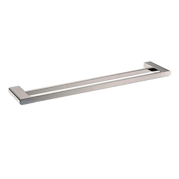 Add extra towel storage to your bathroom with this Zinc-Alloy and Brass 800mm Double Towel Rail. Featuring a Brushed Nickel Silver finish, this towel rail is both stylish and functional. Part of the VOG collection.-Towel Rail-Ezymall AU