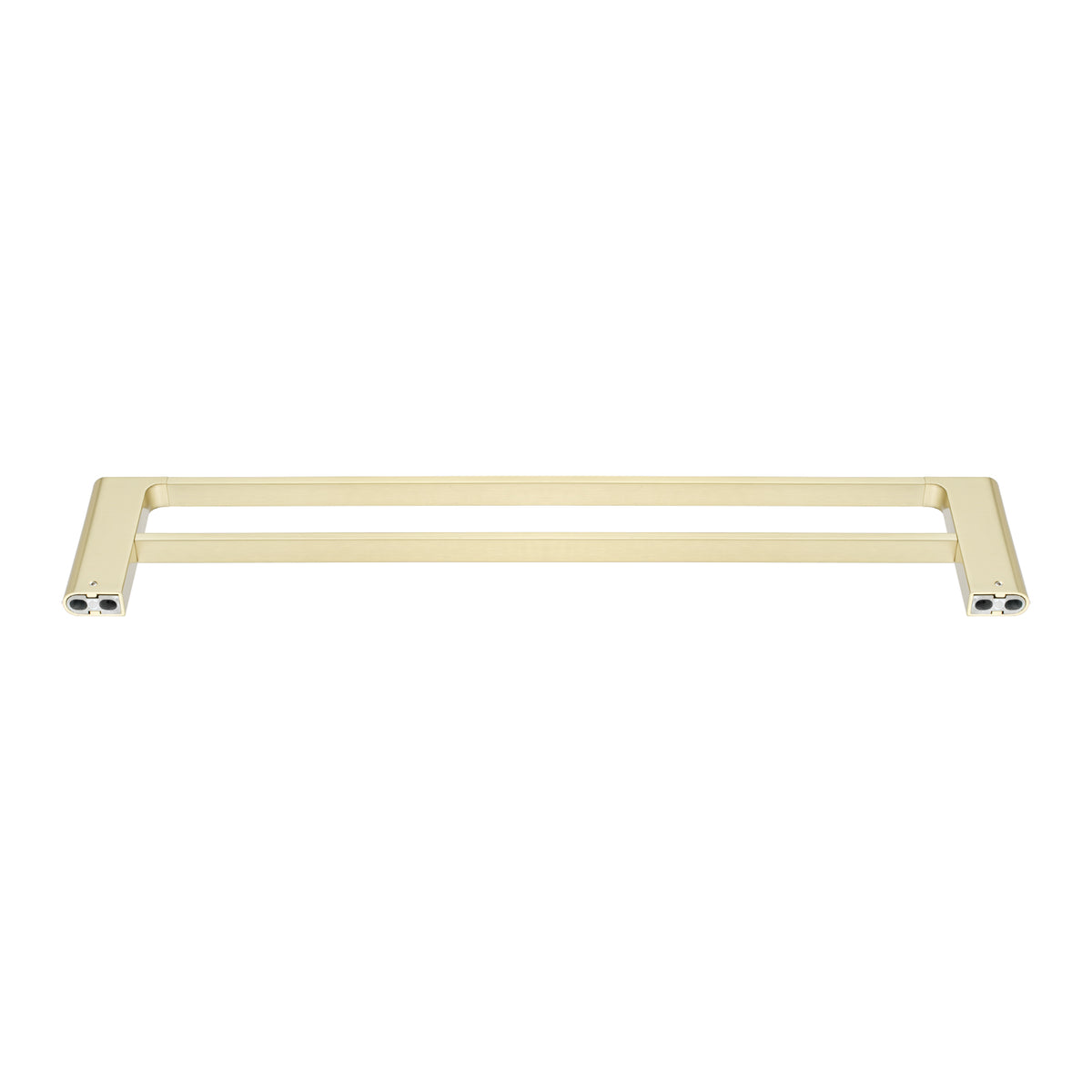 Zinc-Alloy and Brass 800mm Double Towel Rail - Light Brushed Brass Gold, VOG – alternate view 3
