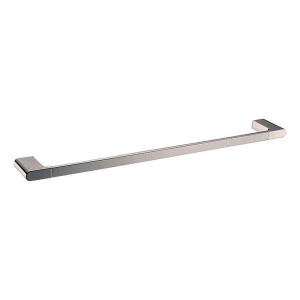 Add style to your bathroom with the VOG 800mm single towel rail in brushed nickel silver. Made from zinc-alloy and brass, this elegant towel rail offers durability and a sleek design. Ideal for any bathroom.-Towel Rail-Ezymall AU