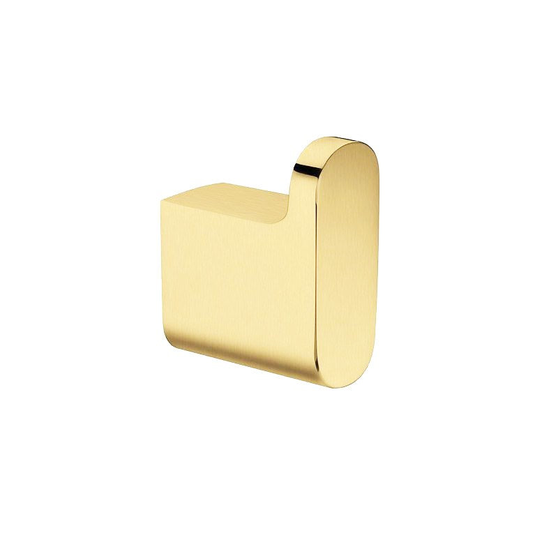 Zinc-alloy and Brass Robe Hook - Light Brushed Brass Gold, VOG