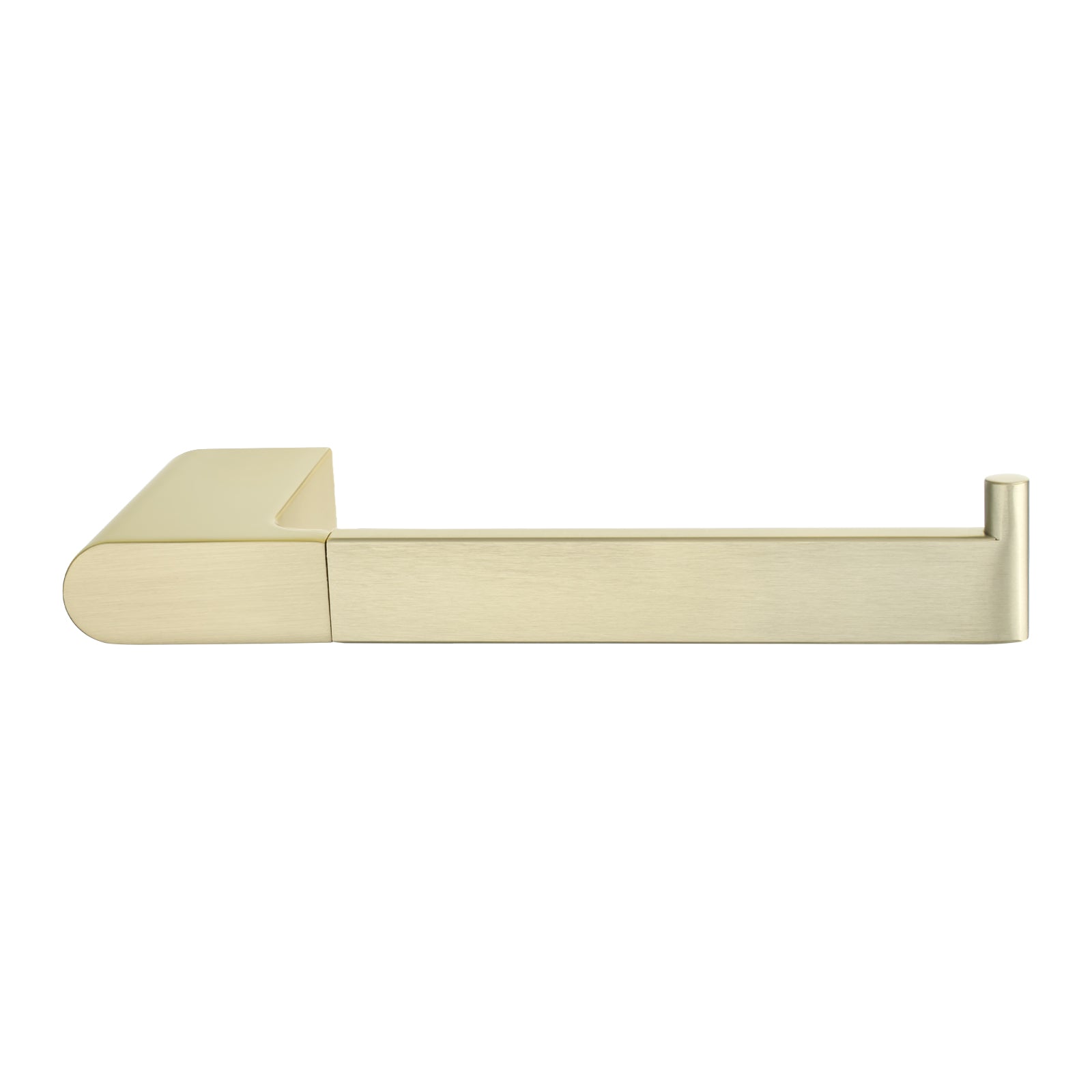 Premium VOG Collection light brushed brass toilet paper holder by Aquaperla. Durable zinc-alloy and brass construction with advanced rust-proofing and a 5-year warranty.-Toilet Paper Holder-Ezymall AU