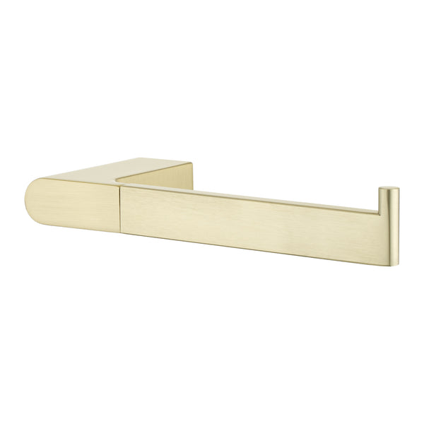 Premium VOG Collection light brushed brass toilet paper holder by Aquaperla. Durable zinc-alloy and brass construction with advanced rust-proofing and a 5-year warranty.-Toilet Paper Holder-Ezymall AU