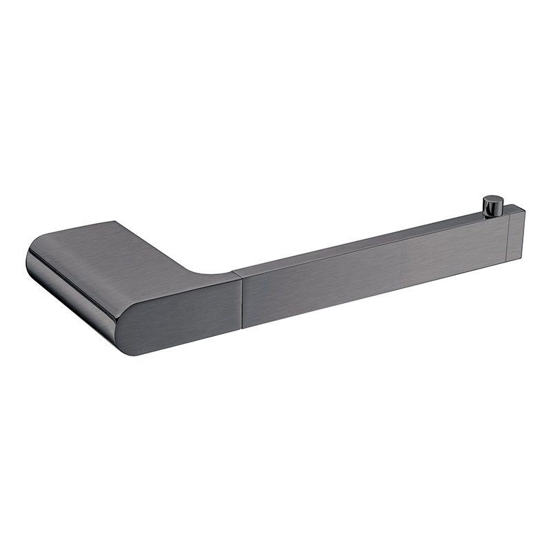 Complete your bathroom with this VOG toilet paper holder in gunmetal grey. Made from zinc-alloy and brass, it's both durable and stylish for any modern bathroom decor.-Toilet Paper Holder-Ezymall AU